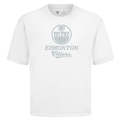 NHL Edmonton Oilers Levelwear Shadow Surge Luxe Signature Knit T-Shirt - White