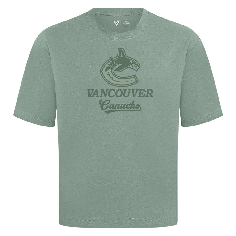 NHL Vancouver Canucks Levelwear Shadow Surge Luxe Signature Knit T-Shirt - Green