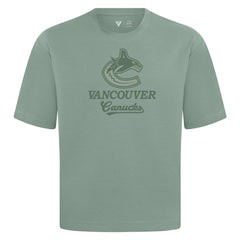 NHL Vancouver Canucks Levelwear Shadow Surge Luxe Signature Knit T-Shirt - Green