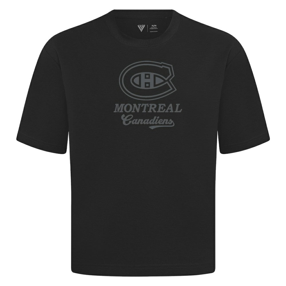 NHL Montreal Canadiens Levelwear Shadow Surge Luxe Signature Knit T-Shirt - Black