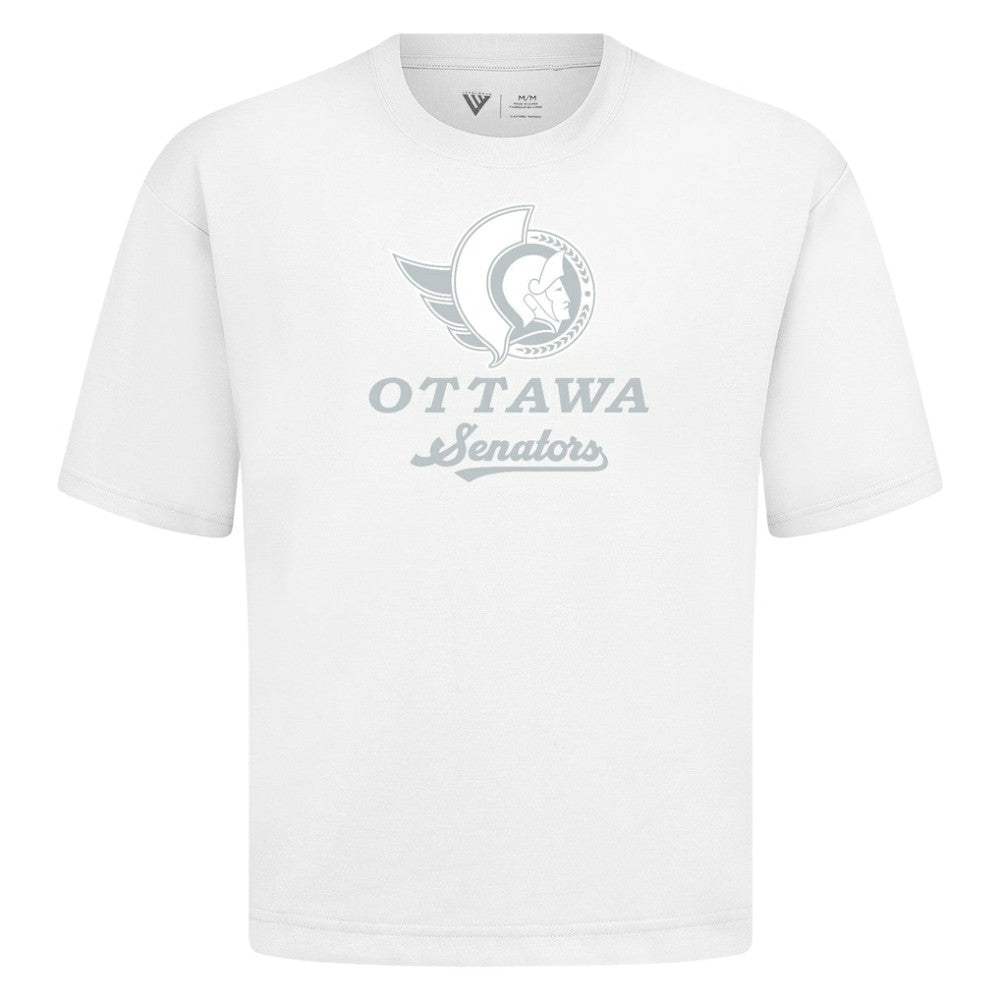 NHL Ottawa Senators Levelwear Shadow Surge Luxe Signature Knit T-Shirt - White