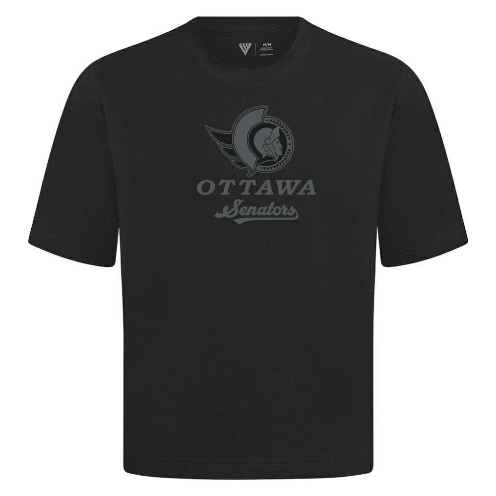 NHL Ottawa Senators Levelwear Shadow Surge Luxe Signature Knit T-Shirt - Black