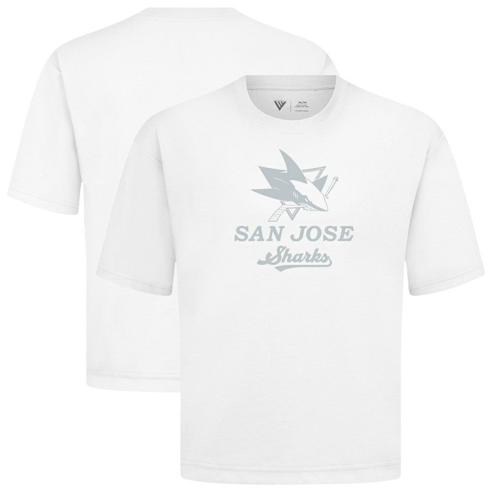 NHL San Jose Sharks Levelwear Shadow Surge Luxe Signature Knit T-Shirt - White