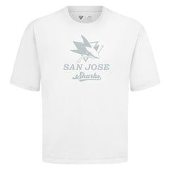 NHL San Jose Sharks Levelwear Shadow Surge Luxe Signature Knit T-Shirt - White