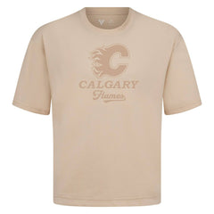 NHL Calgary Flames Levelwear Shadow Surge Luxe Signature Knit T-Shirt - Khaki