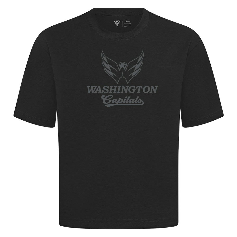 NHL Washington Capitals Levelwear Shadow Surge Luxe Signature Knit T-Shirt - Black