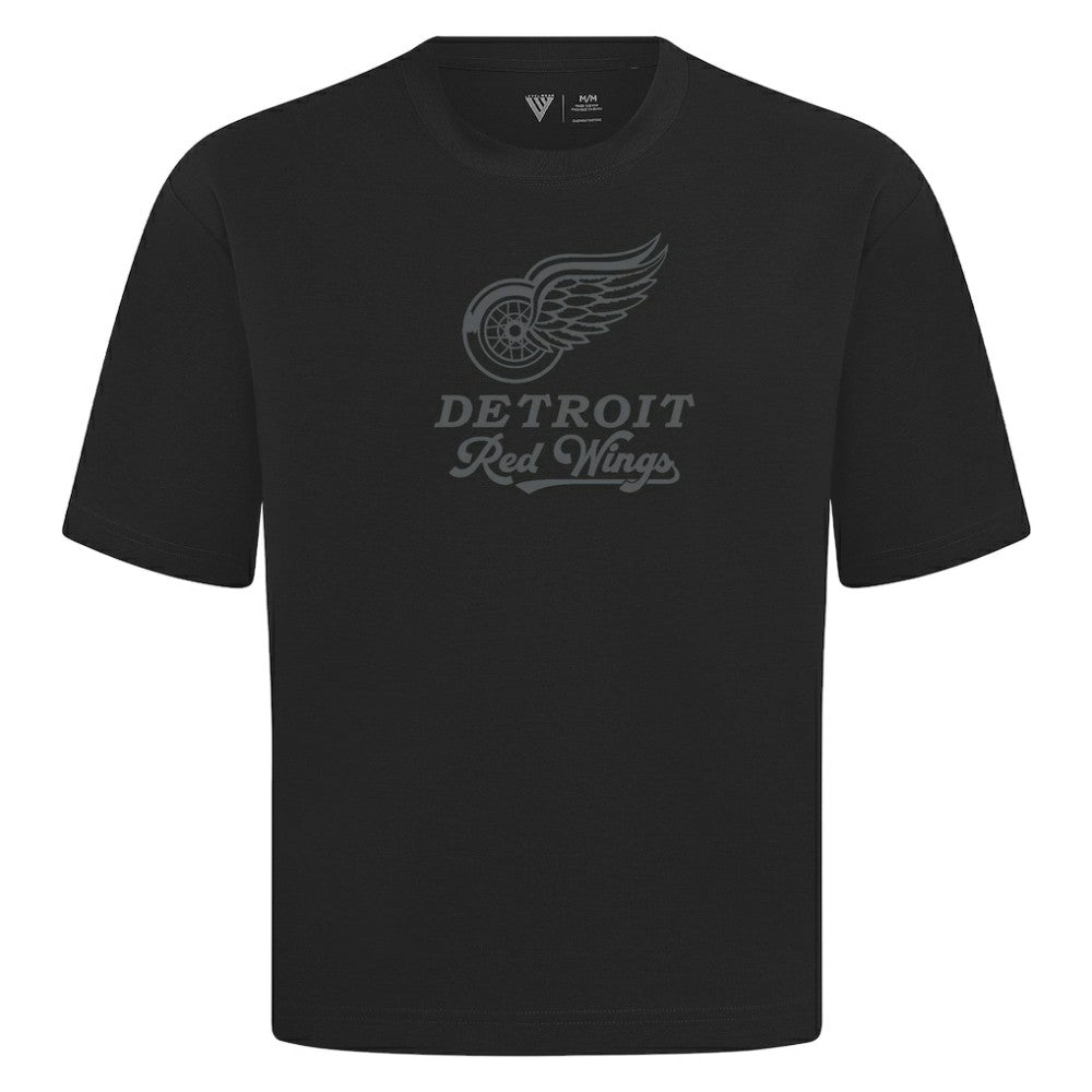 NHL Detroit Red Wings Levelwear Shadow Surge Luxe Signature Knit T-Shirt - Black