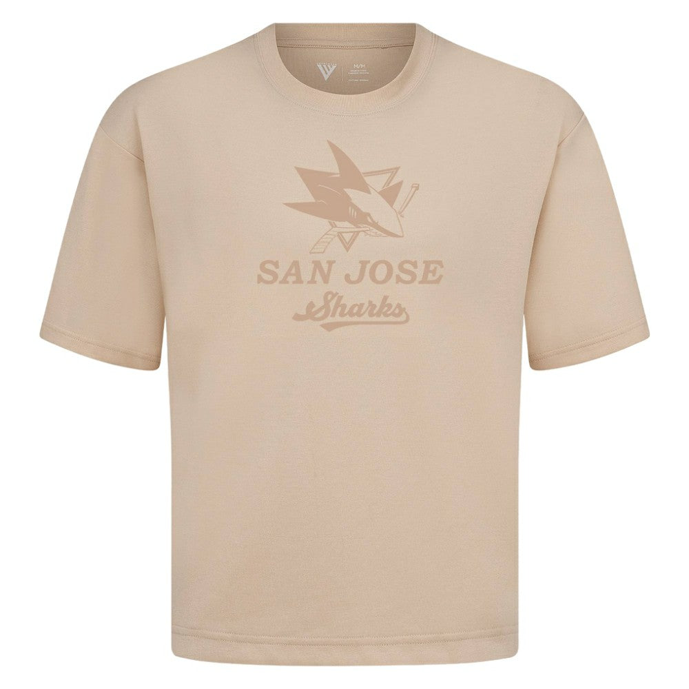 NHL San Jose Sharks Levelwear Shadow Surge Luxe Signature Knit T-Shirt - Khaki