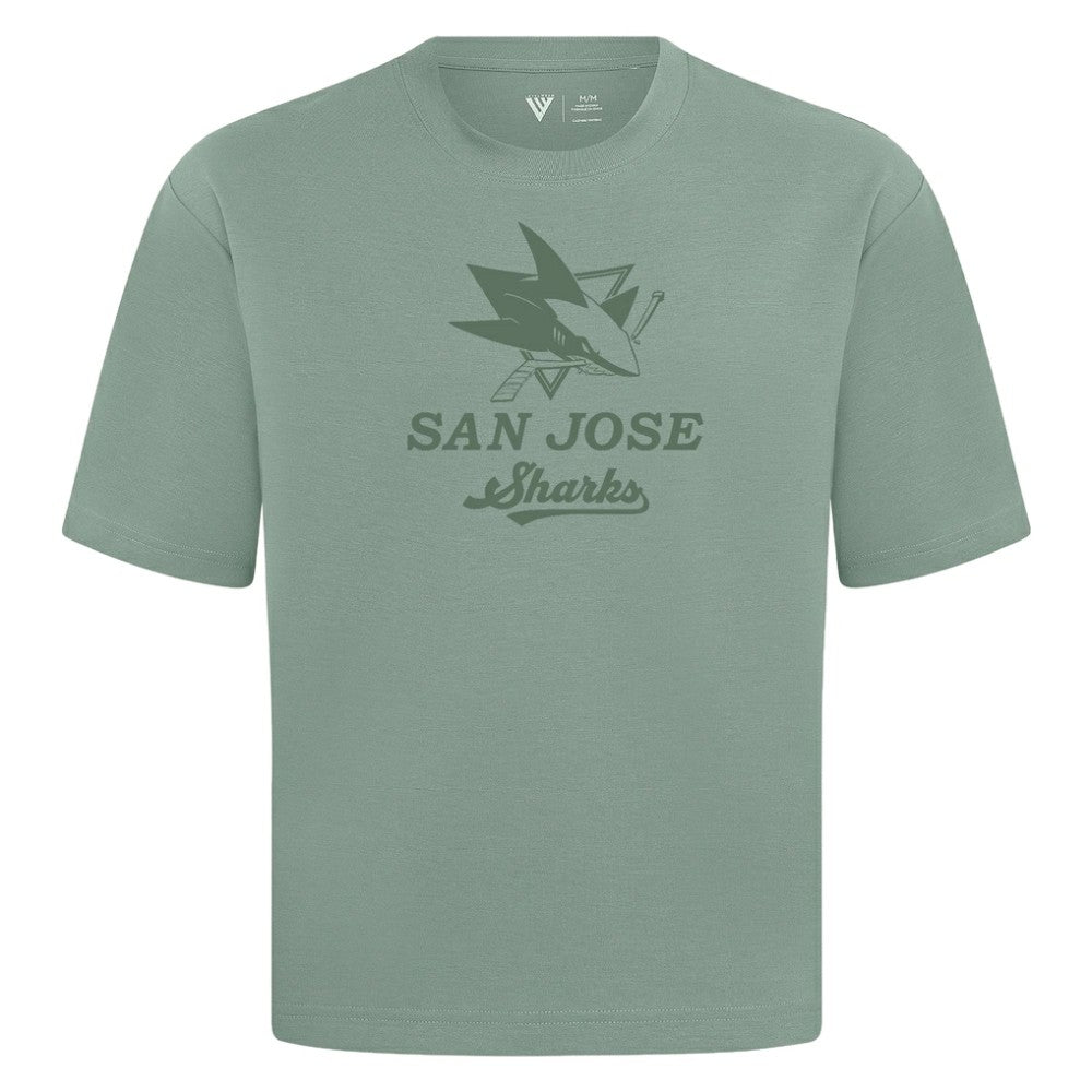 NHL San Jose Sharks Levelwear Shadow Surge Luxe Signature Knit T-Shirt - Green