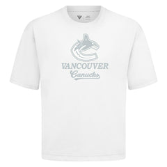 NHL Vancouver Canucks Levelwear Shadow Surge Luxe Signature Knit T-Shirt - White