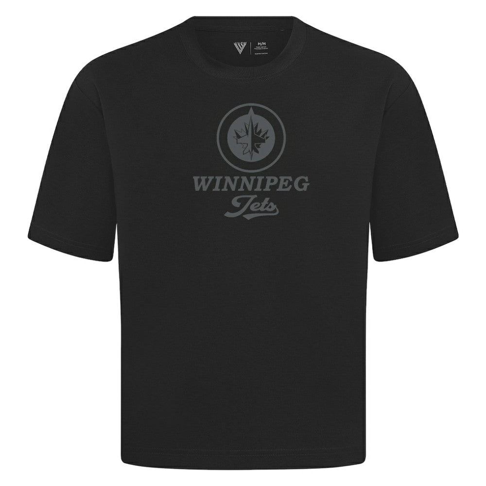 NHL Winnipeg Jets Levelwear Shadow Surge Luxe Signature Knit T-Shirt - Black