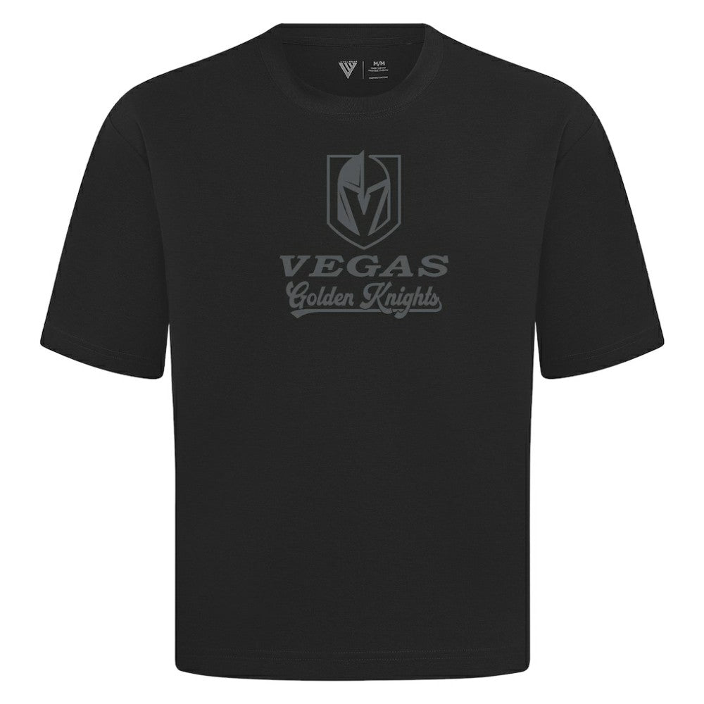NHL Vegas Golden Knights Levelwear Shadow Surge Luxe Signature Knit T-Shirt - Black