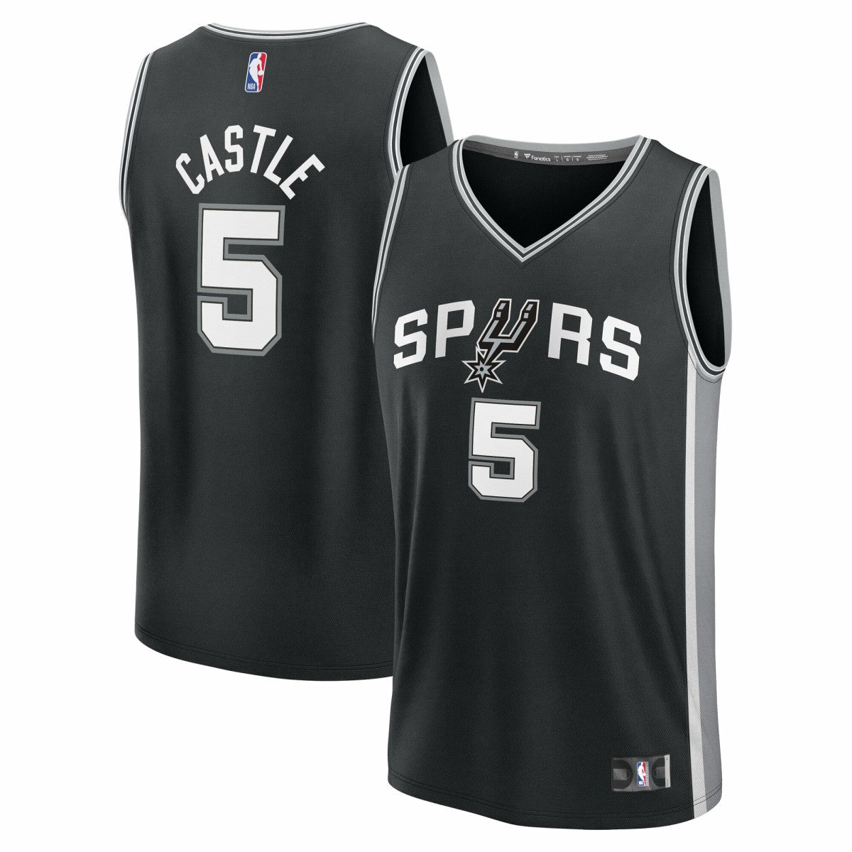 Stephon Castle San Antonio Spurs Fast Break Replica Jersey Black Icon Edition