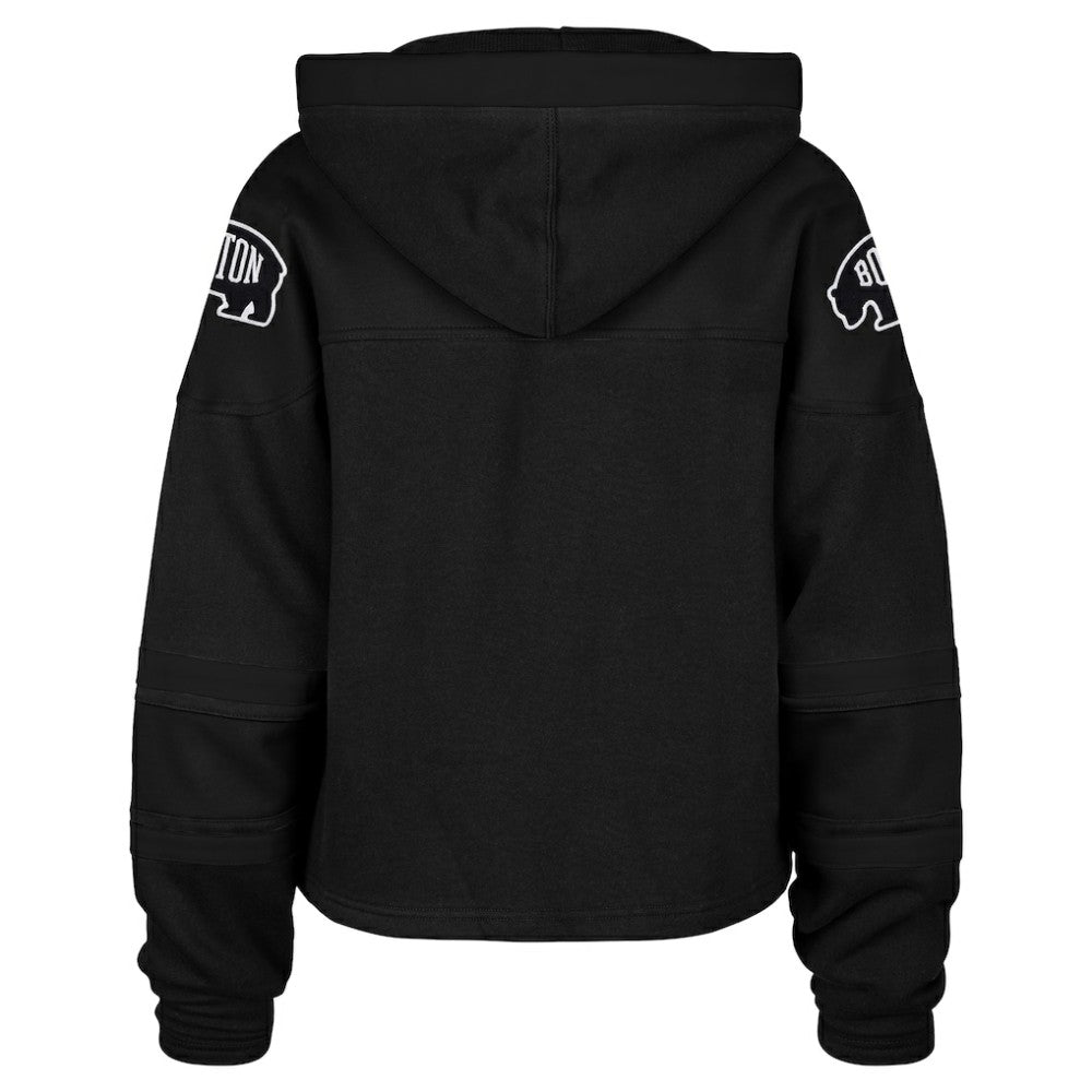 NHL Boston Bruins '47 Women's Cropped Lacer Hoodie - Black