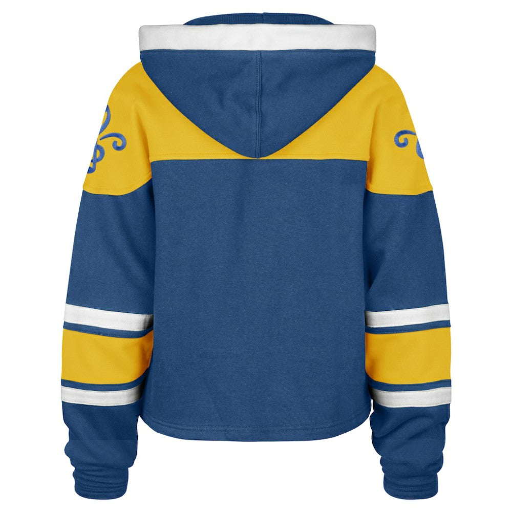 NHL St. Louis Blues '47 Women's Cropped Lacer Hoodie - Blue