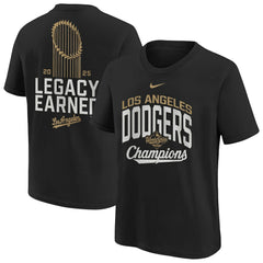 Los Angeles Dodgers Nike Youth 2026 Gold Collection Legacy Earned T-Shirt - Black T-shirts