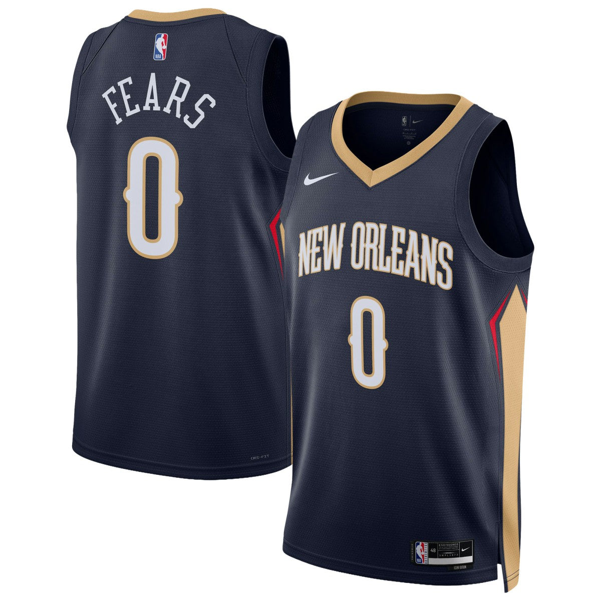 Jeremiah Fears New Orleans Pelicans Unisex Swingman Jersey Icon Edition Navy