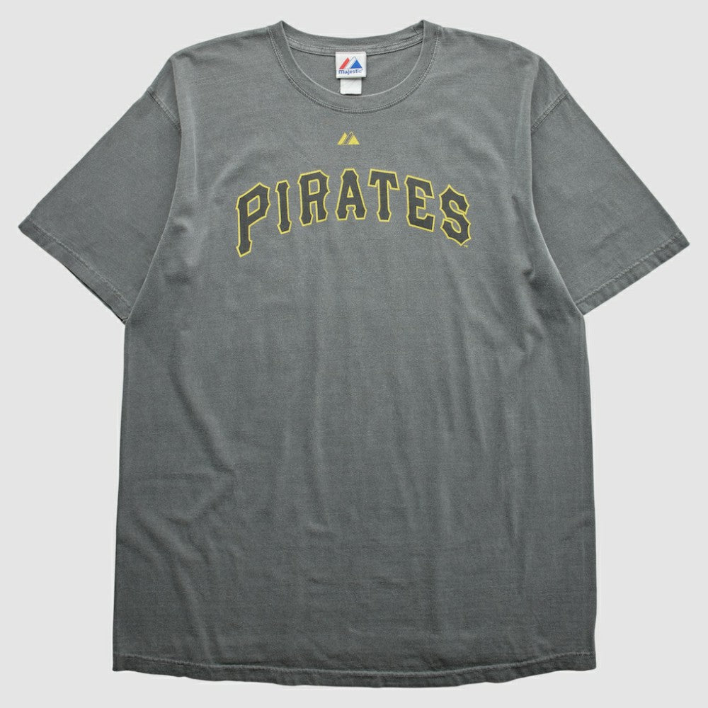 Pittsburgh Pirates Majestic 2010s T-shirt - Dark Heather Gray - XL by Fanatics Real Vintage T-shirts