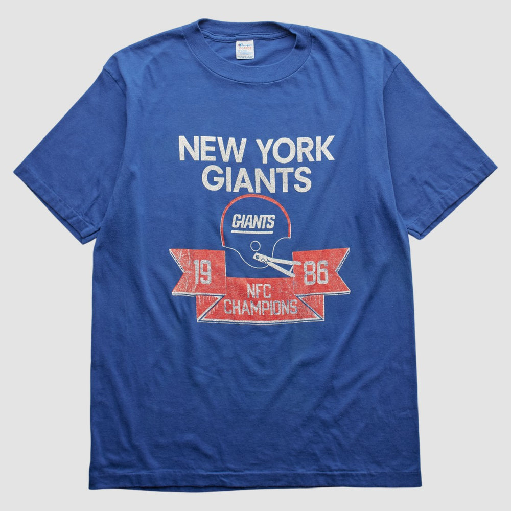 New York Giants Champion 1986 T-shirt Blue Vintage