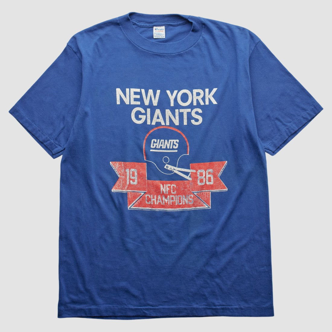 New York Giants Champion 1986 T-shirt Blue Vintage