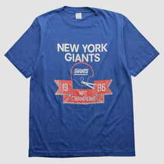 New York Giants Champion 1986 T-shirt Blue Vintage
