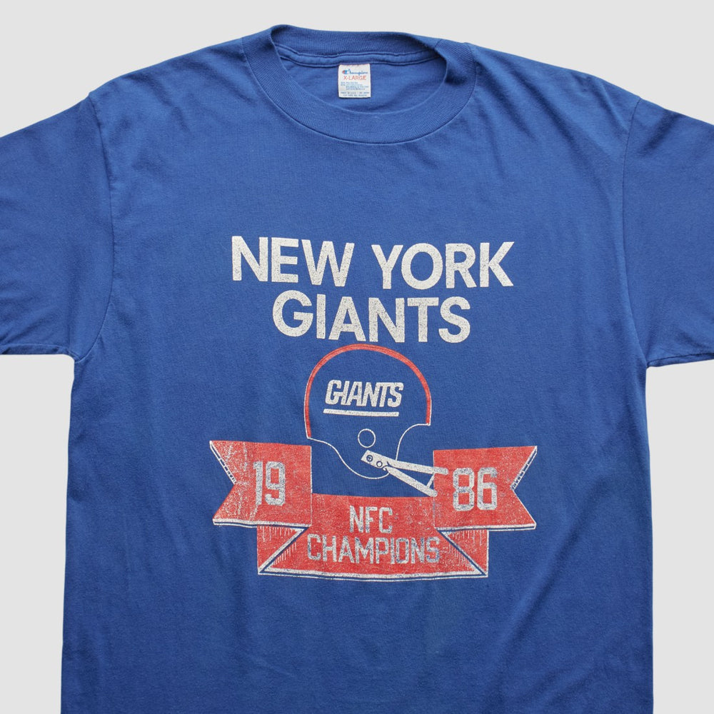 New York Giants Champion 1986 T-shirt Blue Vintage