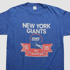 New York Giants Champion 1986 T-shirt Blue Vintage