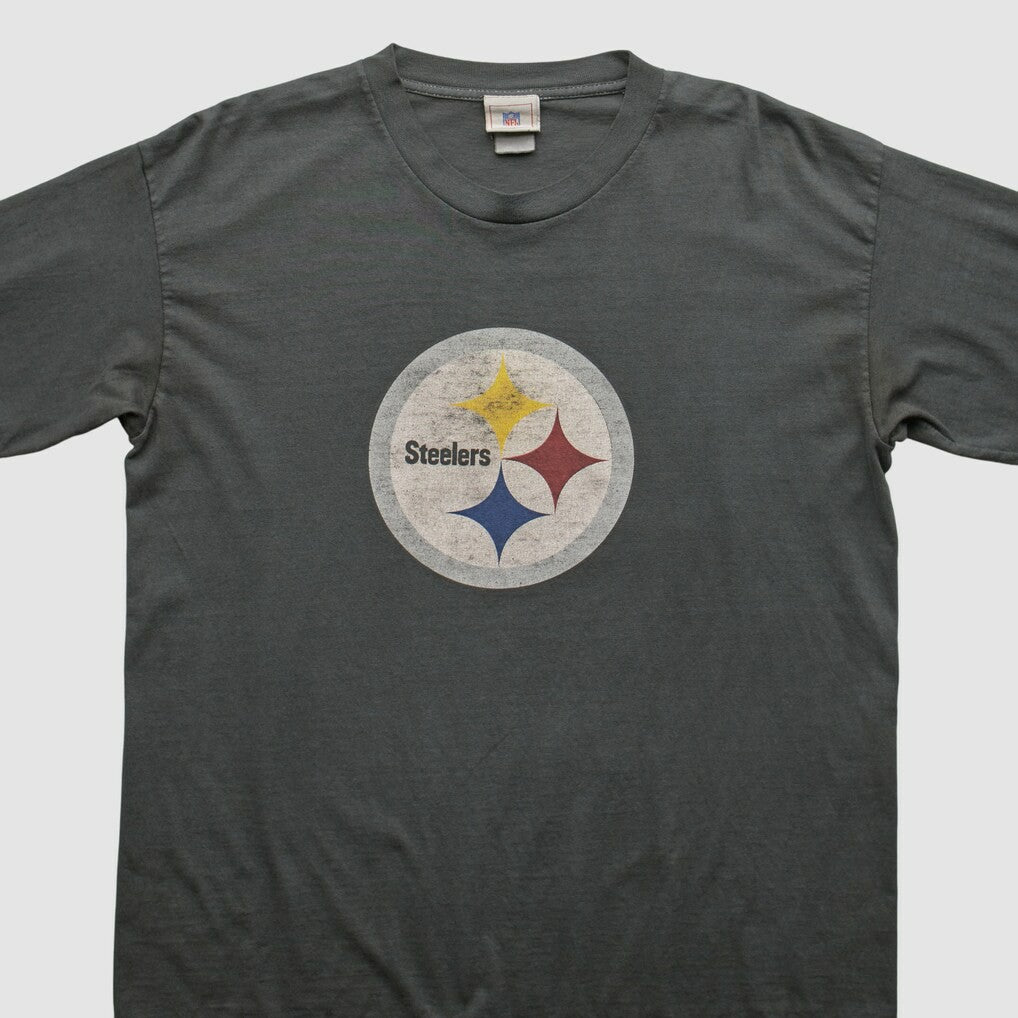 Pittsburgh Steelers NFL 2000s Long Sleeve T-shirt Charcoal Vintage