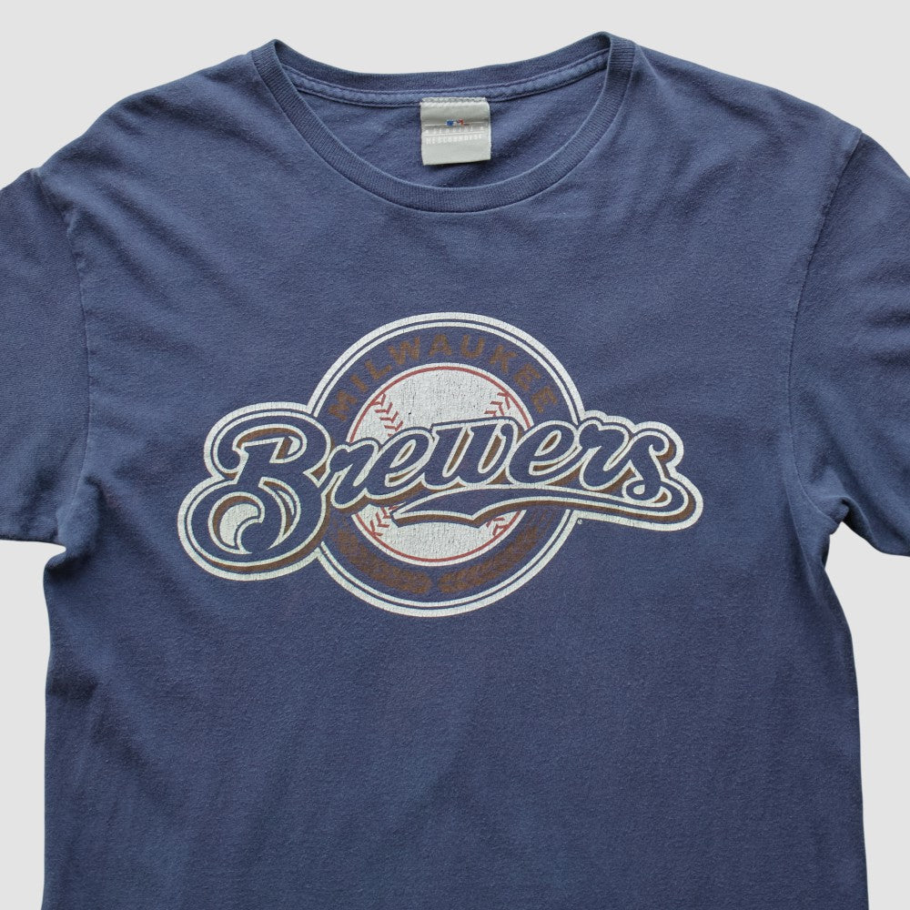 Milwaukee Brewers MLB 2000s T-shirt - Navy - S by Fanatics Real Vintage T-shirts