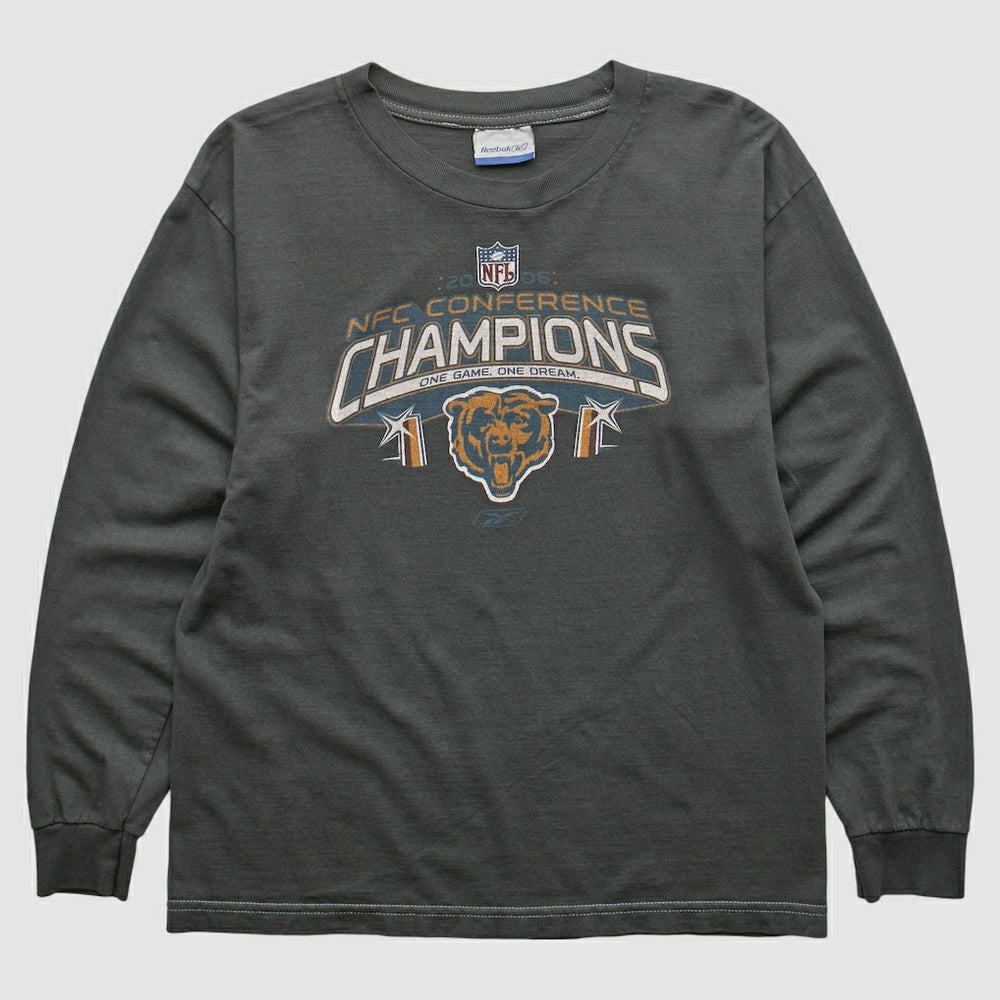 Chicago Bears Reebok 2000s Long Sleeve T-shirt Charcoal Vintage
