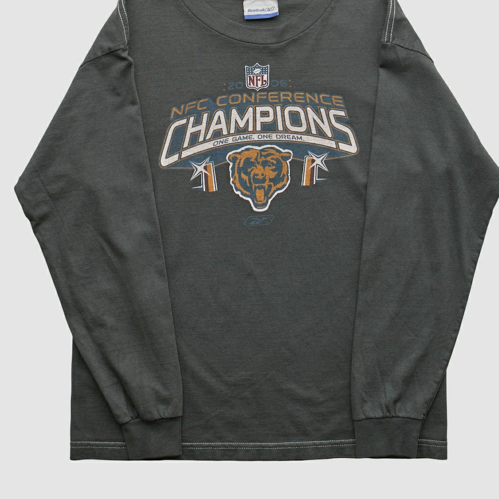 Chicago Bears Reebok 2000s Long Sleeve T-shirt Charcoal Vintage