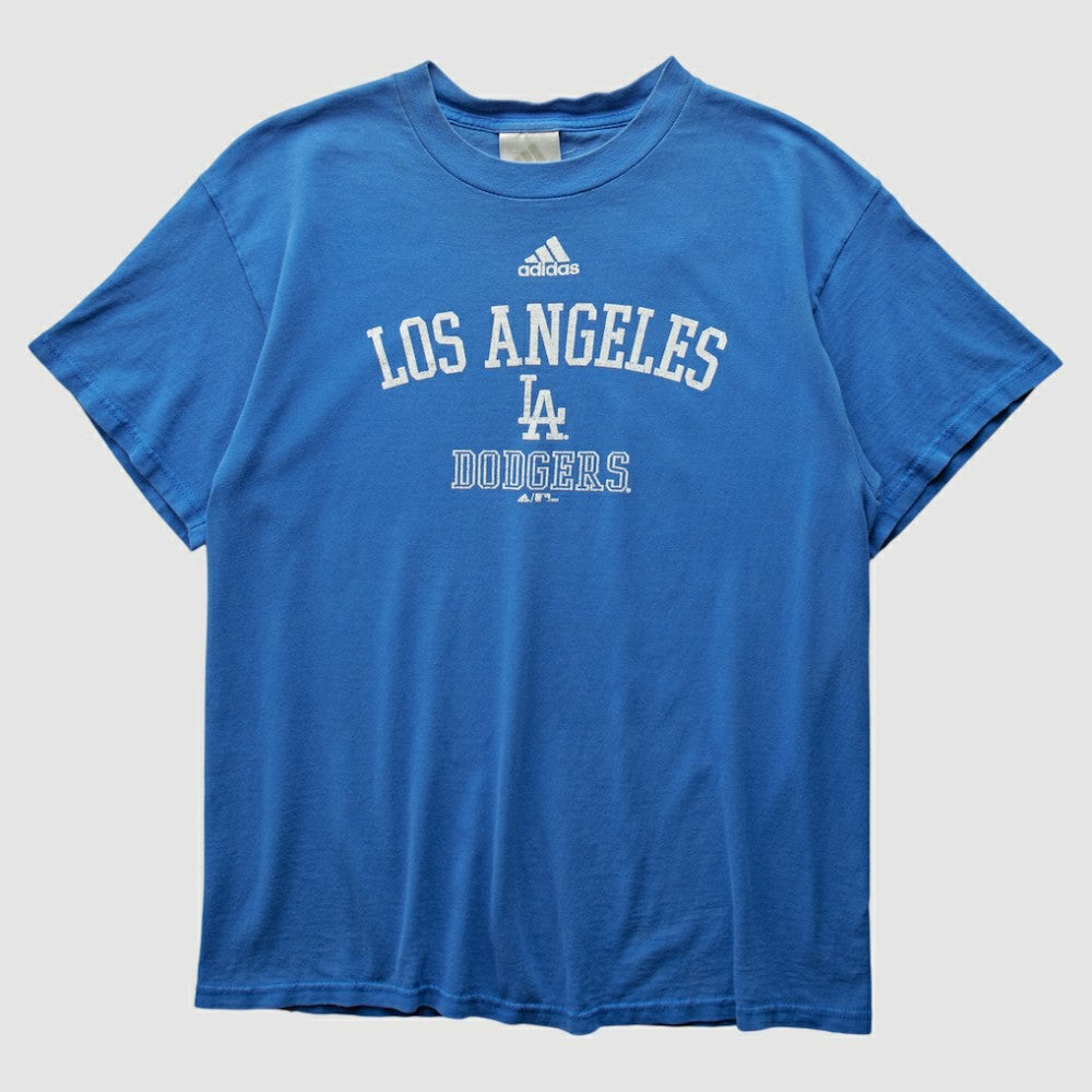 Los Angeles Dodgers Adidas 2000s T-shirt - Blue - XS by Fanatics Real Vintage T-shirts