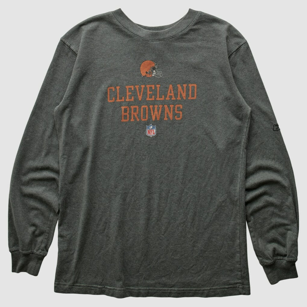 Cleveland Browns Reebok 2000s Long Sleeve T-shirt Gray Vintage