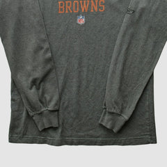 Cleveland Browns Reebok 2000s Long Sleeve T-shirt Gray Vintage