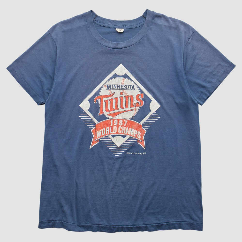Minnesota Twins Trench 1987 T-shirt - Blue - S by Fanatics Real Vintage T-shirts