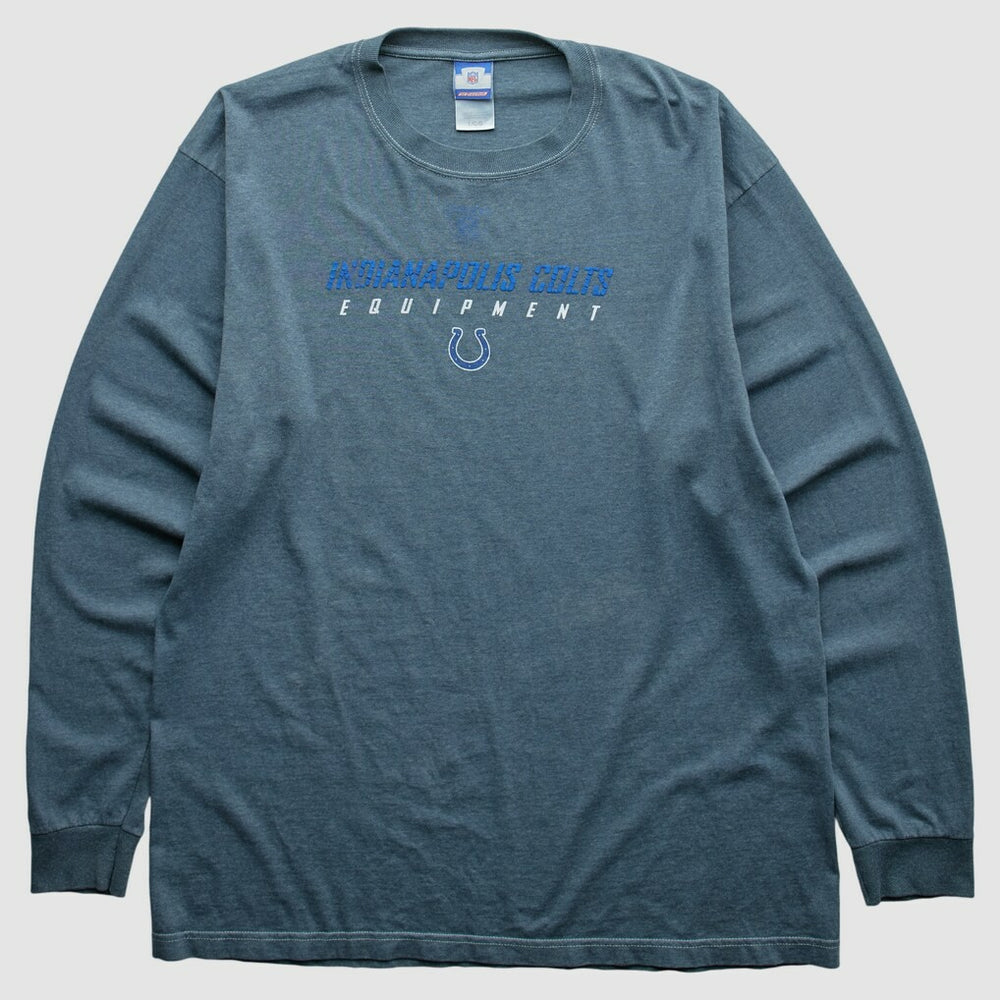 Indianapolis Colts Reebok 2000s Long Sleeve T-shirt Blue Vintage