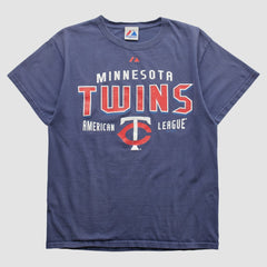 Minnesota Twins Majestic 2010s T-shirt - Navy - XS by Fanatics Real Vintage T-shirts