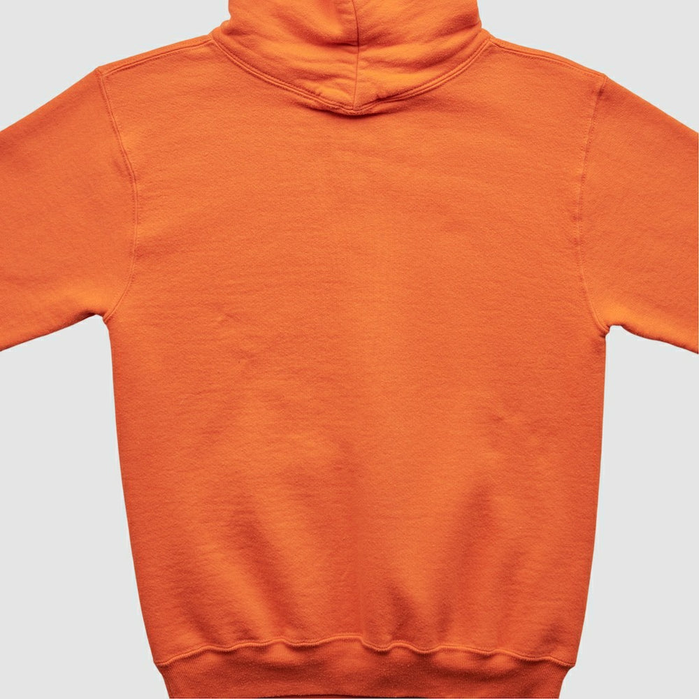 Cleveland Browns Russell 90s Hooded Pullover Sweatshirt Orange Vintage