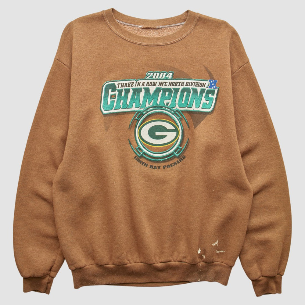 Green Bay Packers 2004 Pullover Sweatshirt Brown Vintage