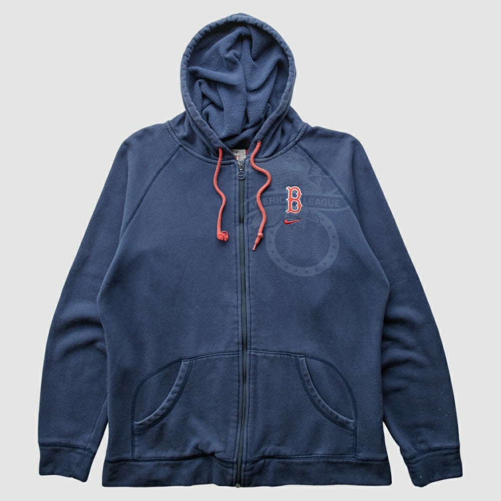 Boston Red Sox Nike 2000s Hooded Full Zip Sweatshirt - Navy - S by Fanatics Real Vintage Sweatshirts