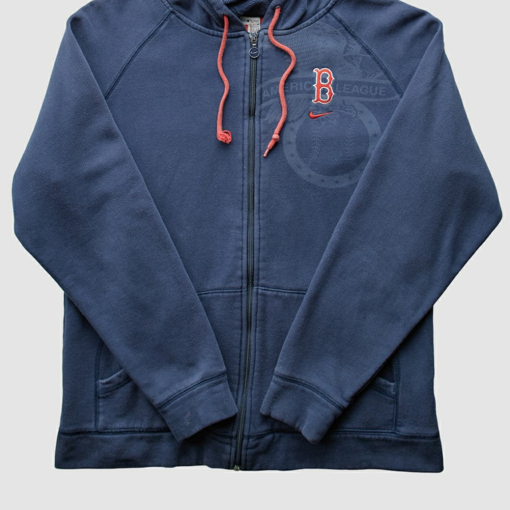 Boston Red Sox Nike 2000s Hooded Full Zip Sweatshirt - Navy - S by Fanatics Real Vintage Sweatshirts