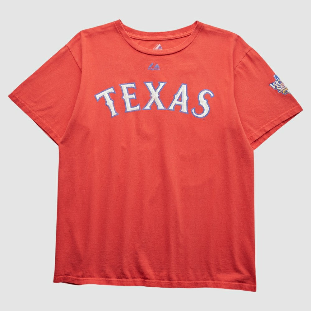 Texas Rangers Majestic 2010 T-shirt - Red - S by Fanatics Real Vintage T-shirts
