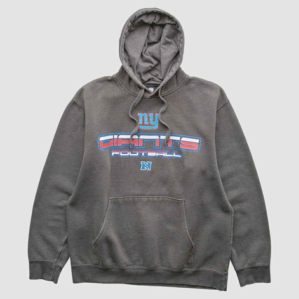 New York Giants NFL 2010s Hooded Pullover Sweatshirt Charcoal Vintage