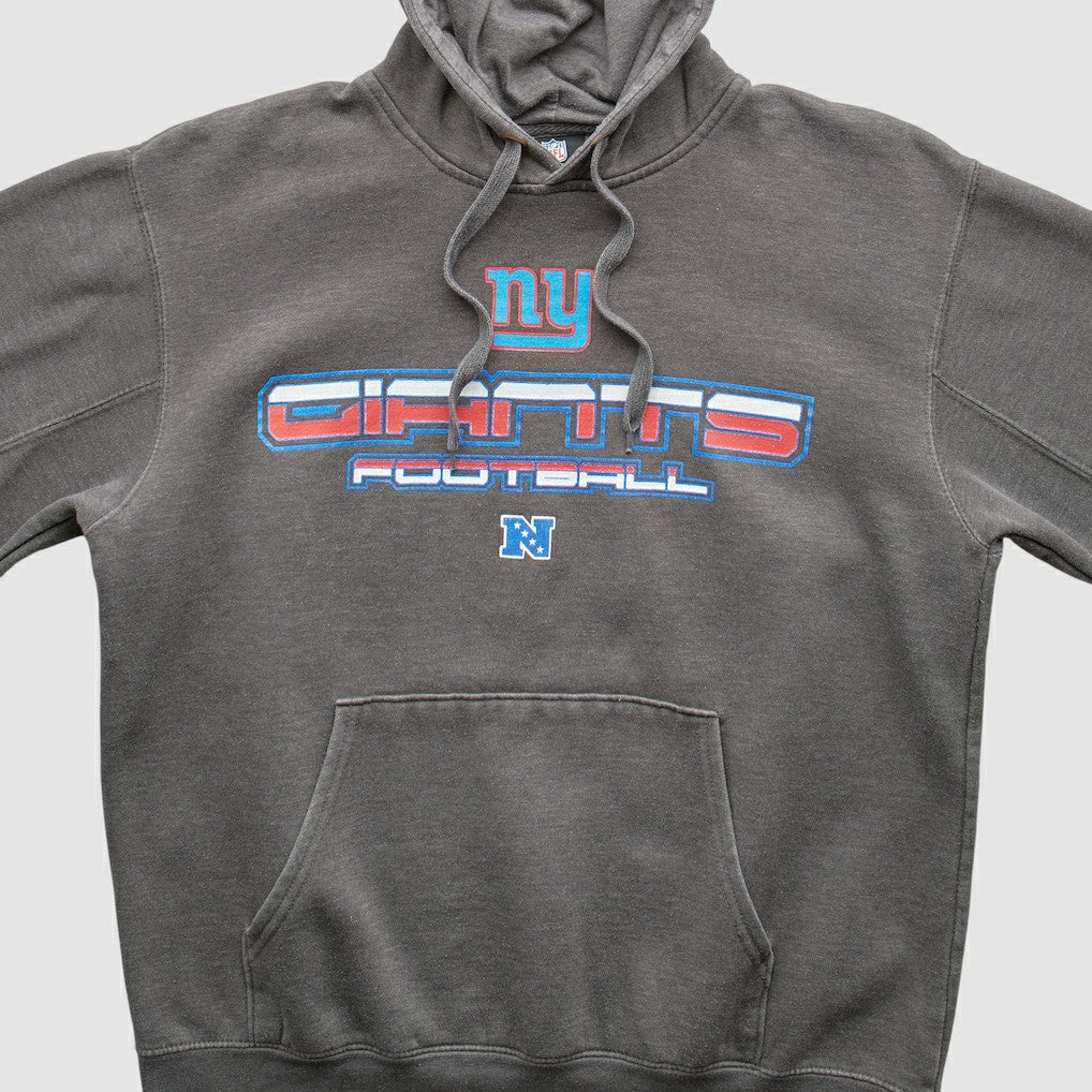 New York Giants NFL 2010s Hooded Pullover Sweatshirt Charcoal Vintage