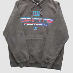 New York Giants NFL 2010s Hooded Pullover Sweatshirt Charcoal Vintage