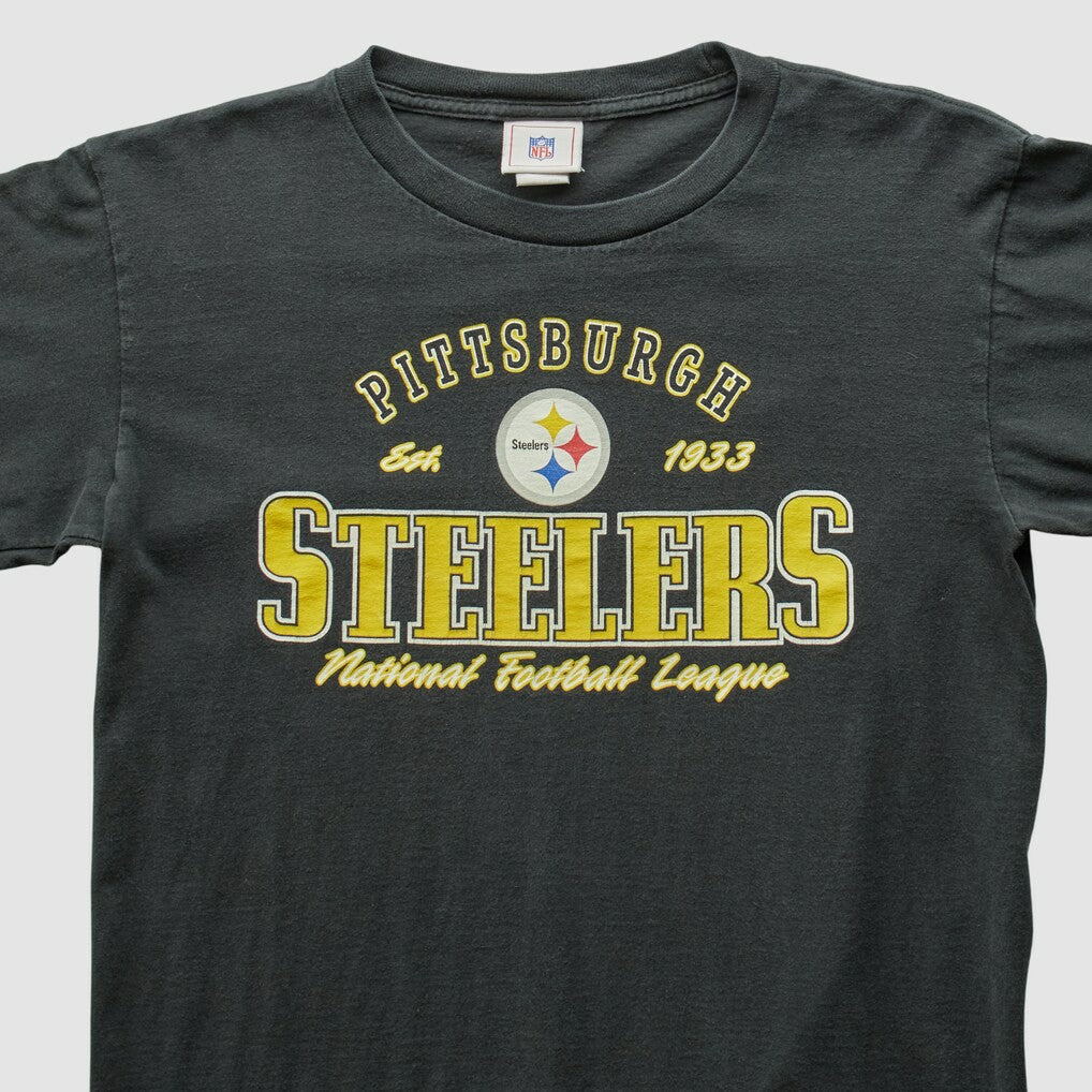 Pittsburgh Steelers NFL 2000s Long Sleeve T-shirt Charcoal Vintage