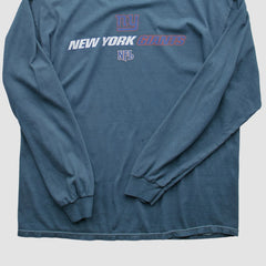 New York Giants NFL 2000s Long Sleeve T-shirt Blue Vintage