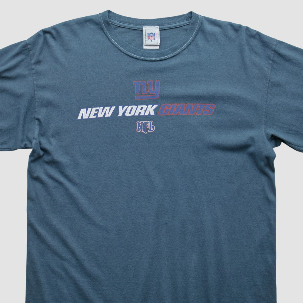 New York Giants NFL 2000s Long Sleeve T-shirt Blue Vintage