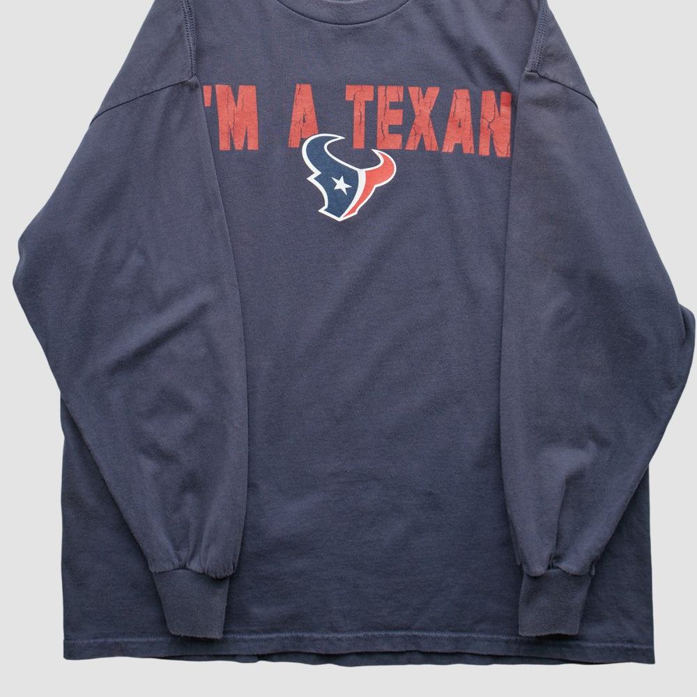 Houston Texans NFL 2010s Long Sleeve T-shirt Navy Vintage