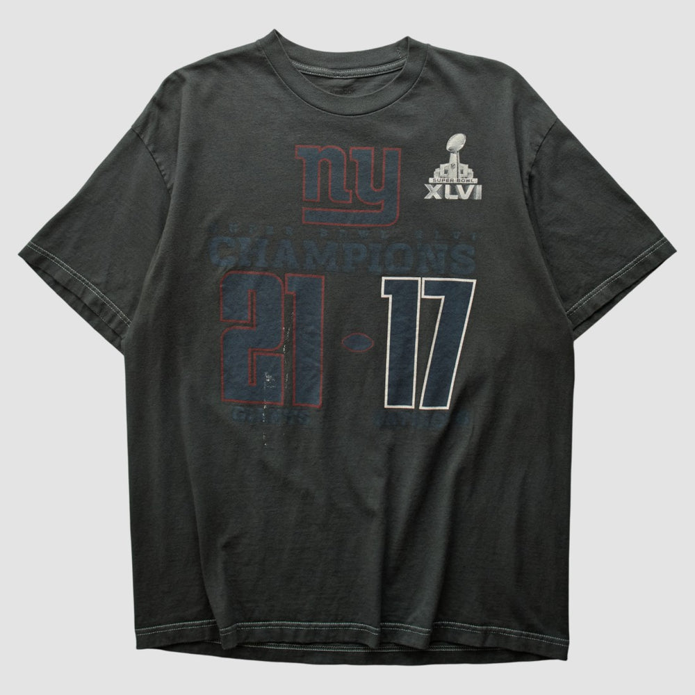 Superbowl XLVI 2012 T-shirt Charcoal Vintage